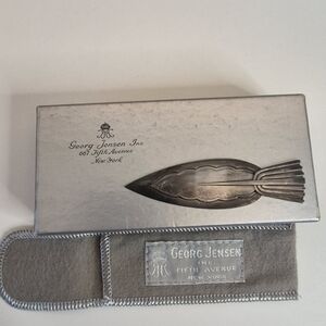 Georg Jensen Sterling Silver Letter Opener Bookmark #152 In Original Box